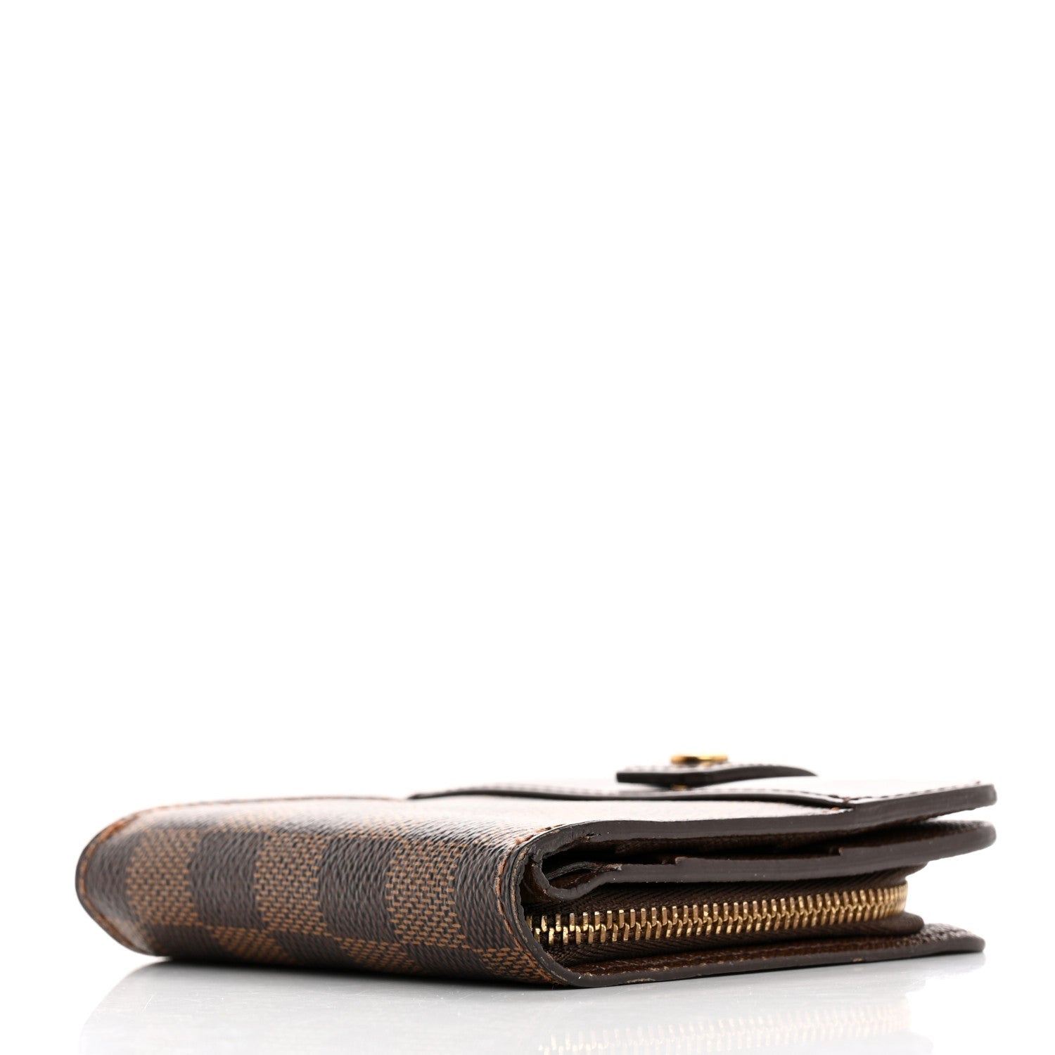 Damier Ebene Zippe Zipped Compact Wallet