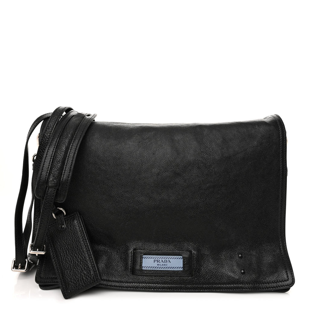 Glace Calf Etiquette Flap Black Astrale