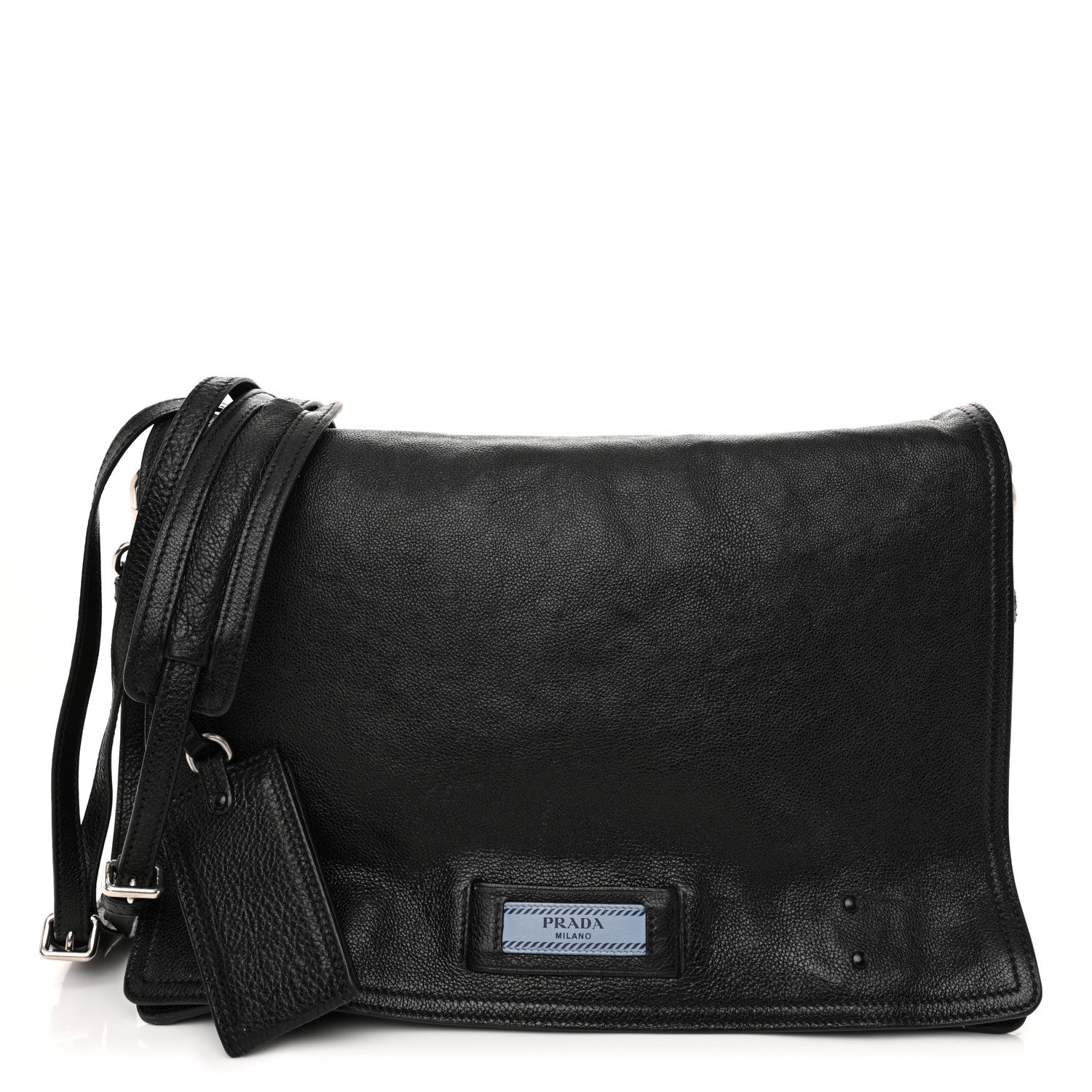 Glace Calf Etiquette Flap Black Astrale