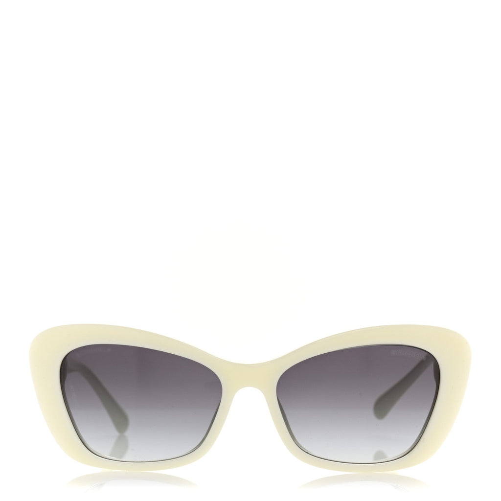 Acetate Pearl Cat Eye CC Sunglasses 5481-H White