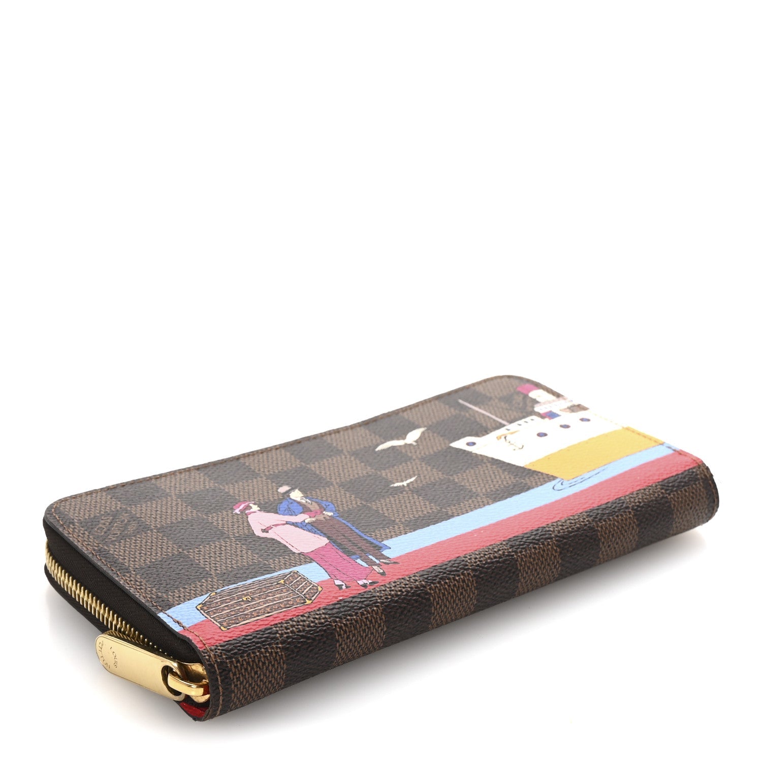 Damier Ebene 2016 Christmas Animation Zippy Wallet Rouge