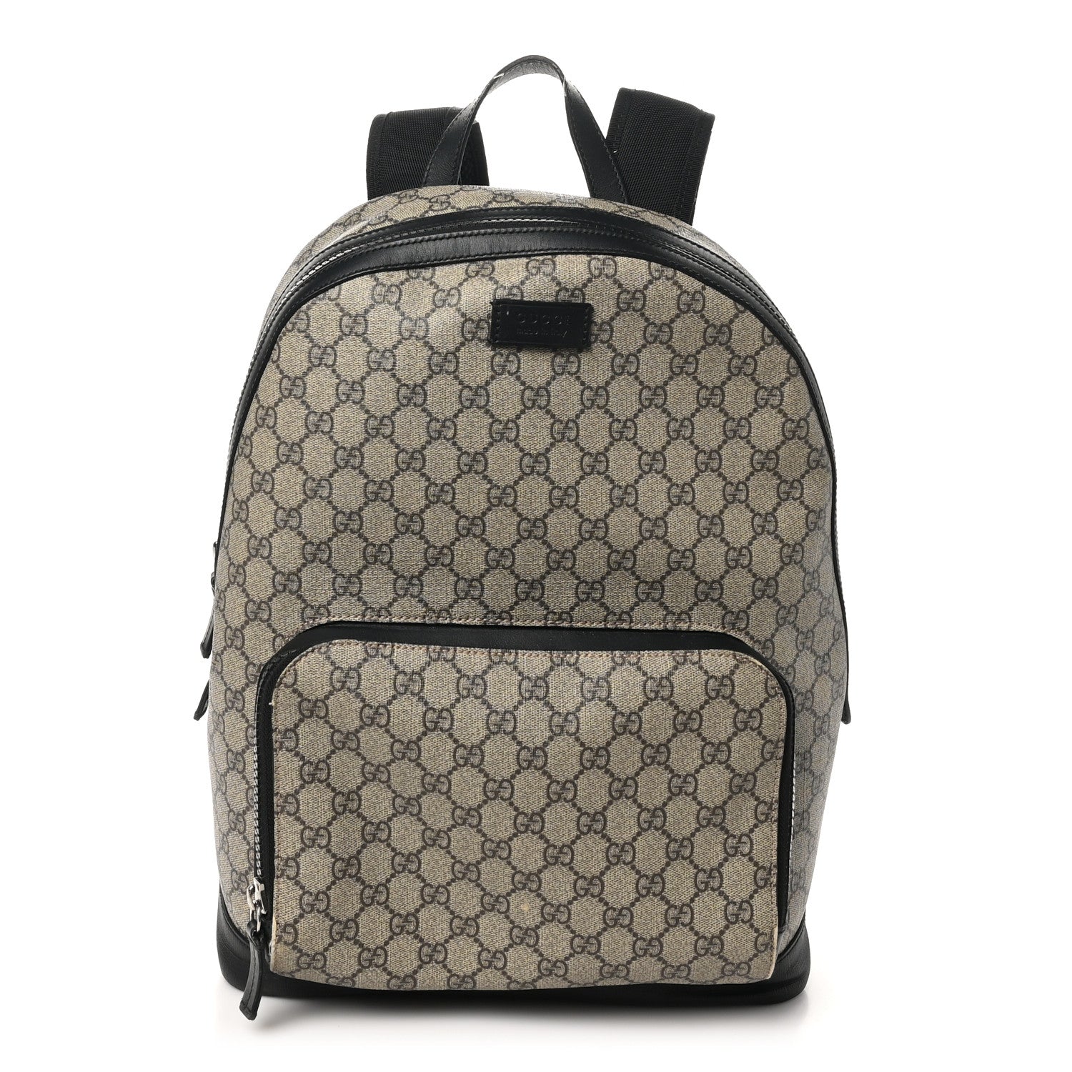 GG Supreme Monogram Medium Backpack Black