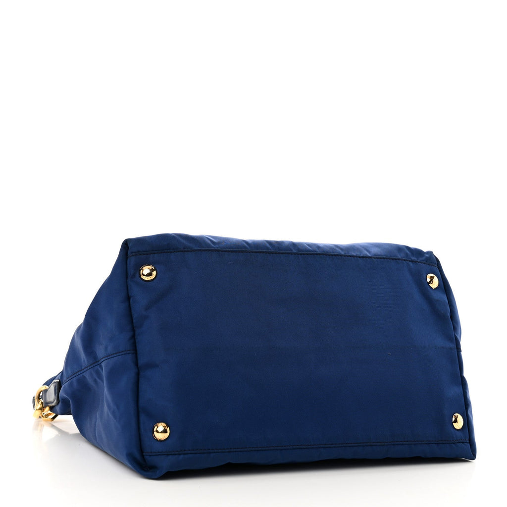 Tessuto Nylon Saffiano Tote Bluette