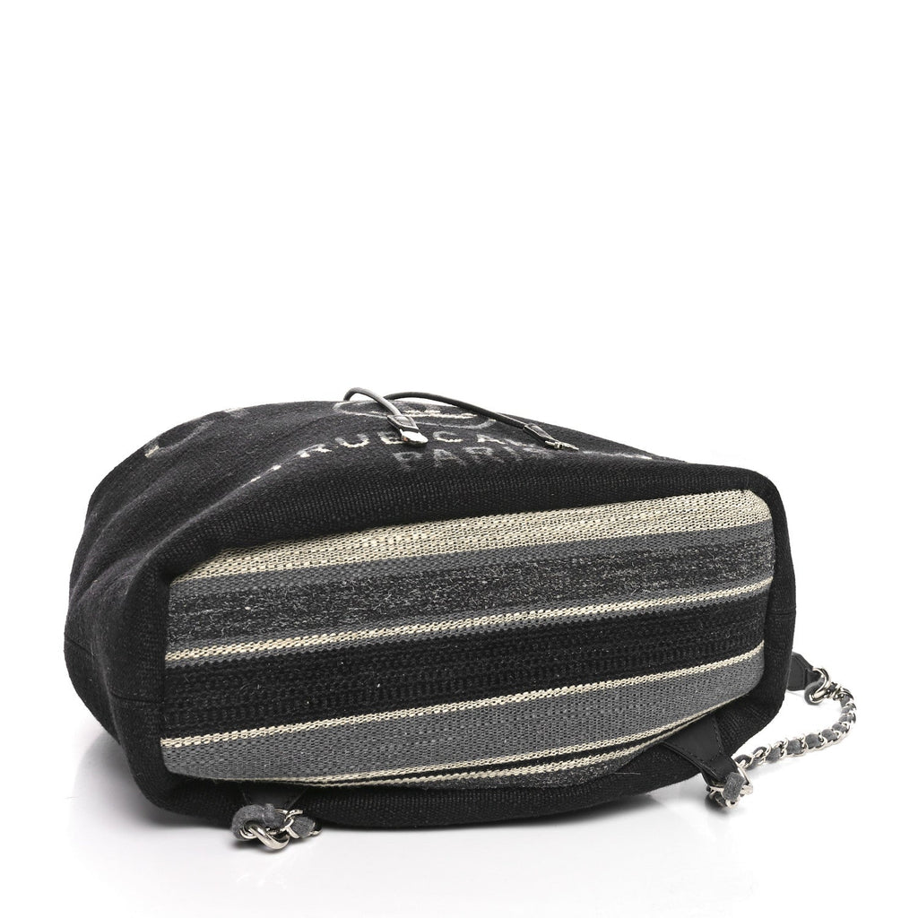 Striped Canvas Deauville Drawstring Bag