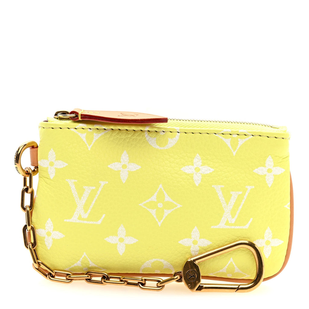 Calfskin Monogram P9 Pouch Lemonade Yellow