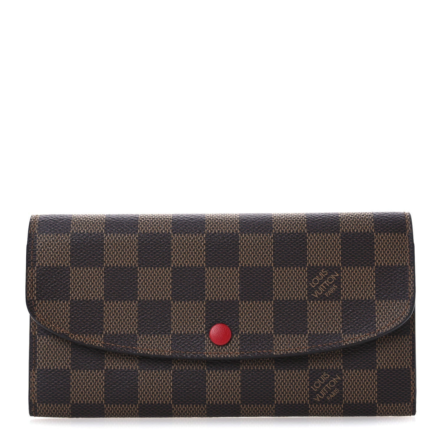 Damier Ebene Emilie Wallet Red
