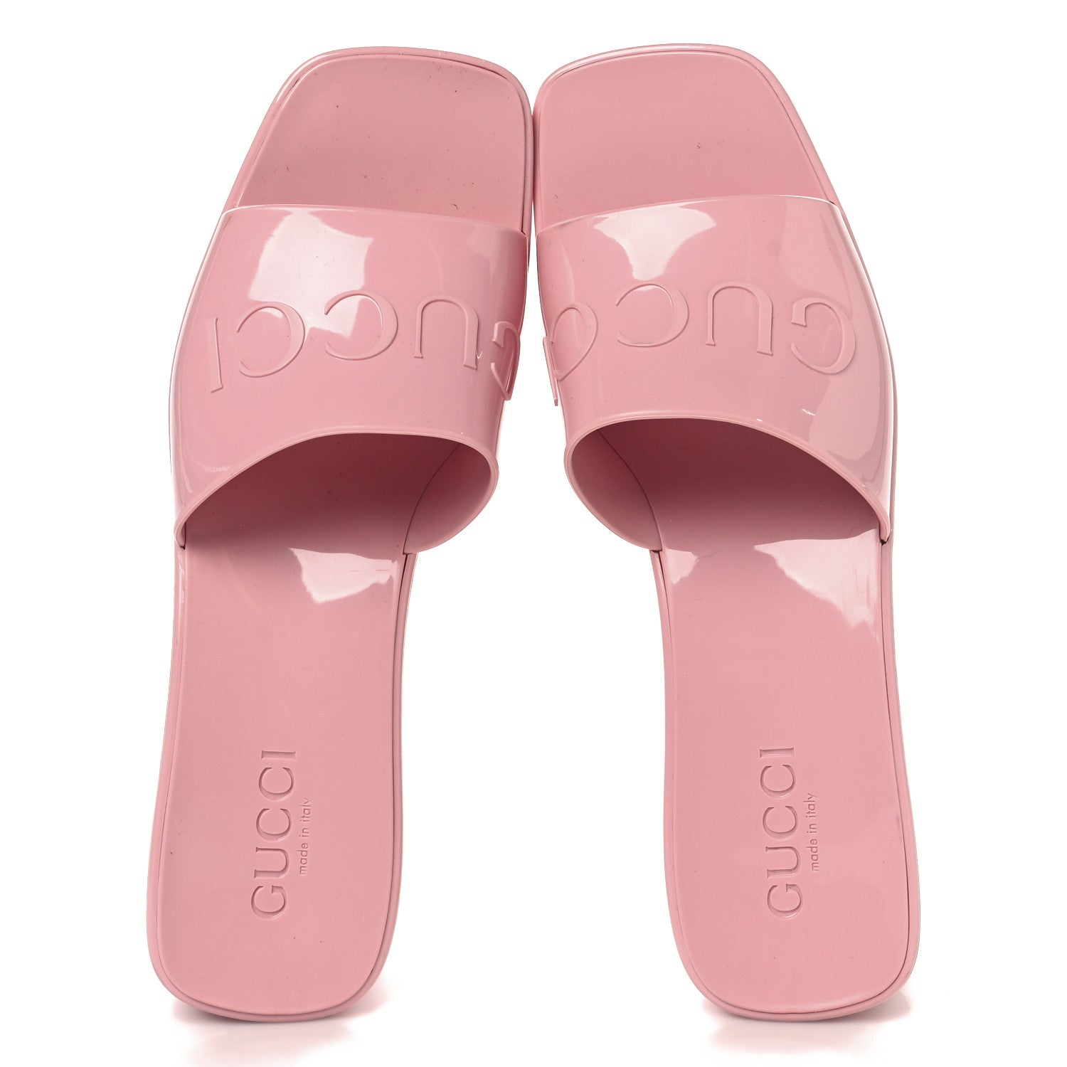 Rubber Gucci Logo Womens Platform 20/60mm Slide Sandals 39 Wild Rose