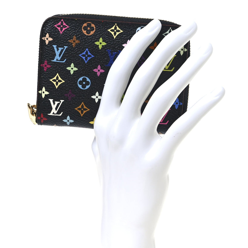 Monogram Multicolor Zippy Coin Purse Black Violet
