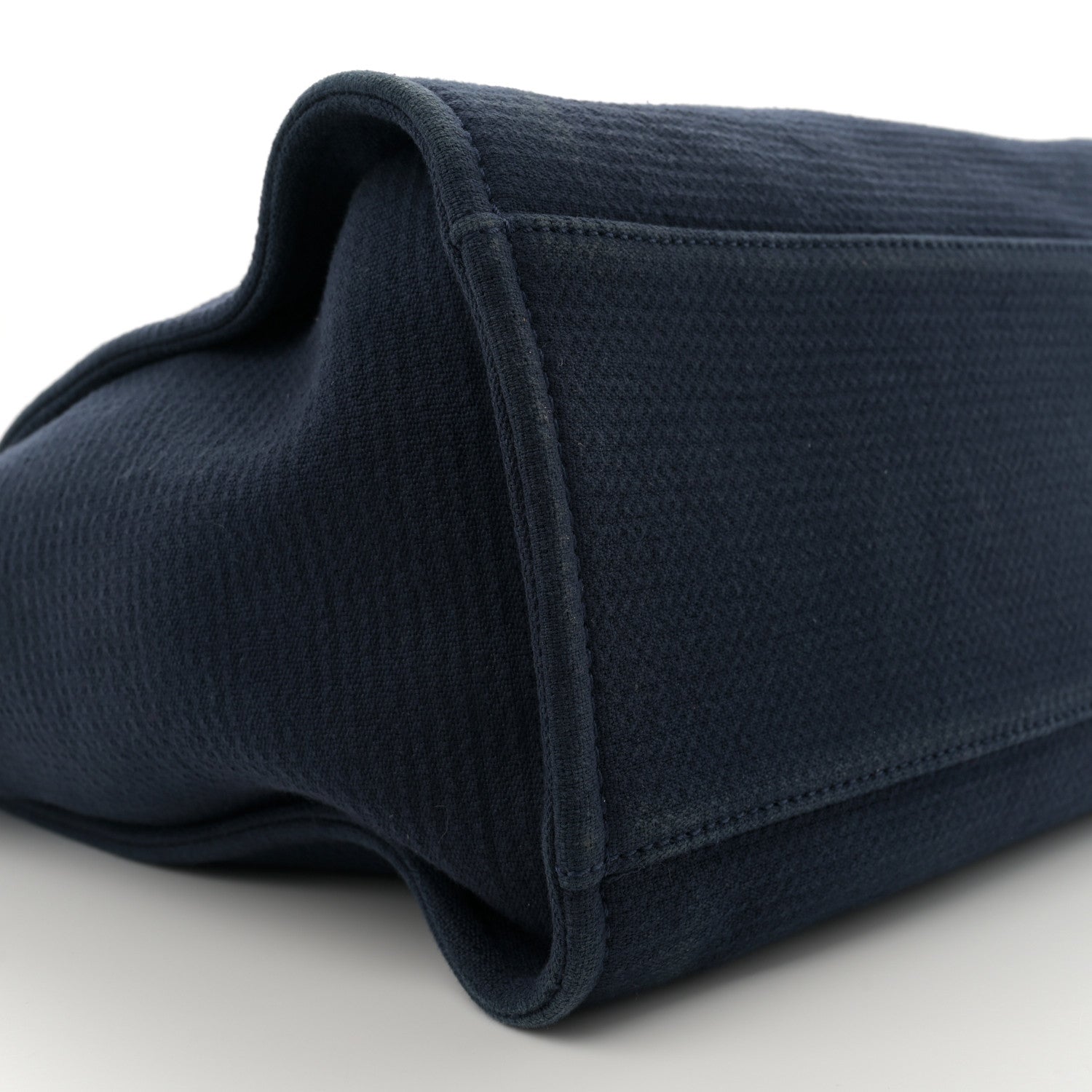 Mixed Fibers Calfskin Medium Deauville Tote Dark Blue