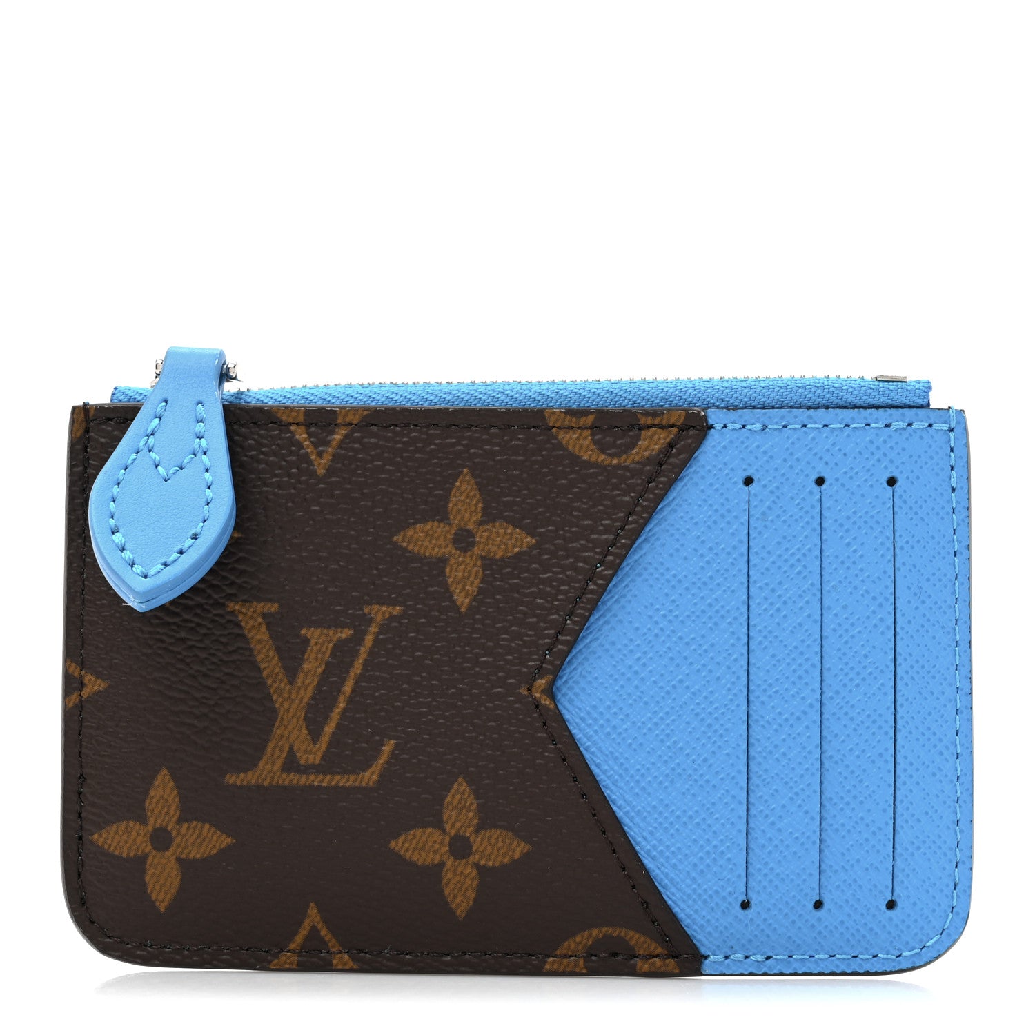 Monogram Zipped Romy  Holder Gaston Blue