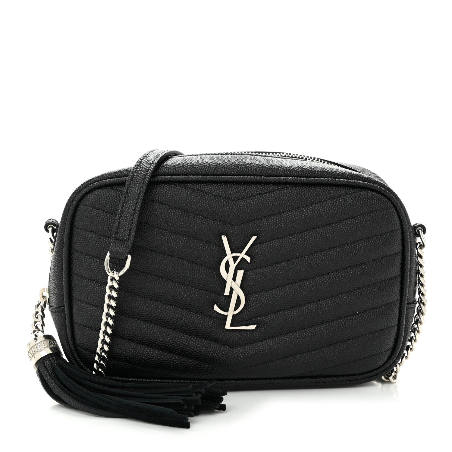 Grain De Poudre Matelasse Monogram Mini Lou Camera Bag Black
