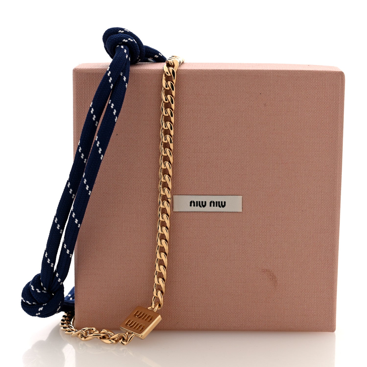 Nappa Rope Chain Logo Bag Charm Black Baltico