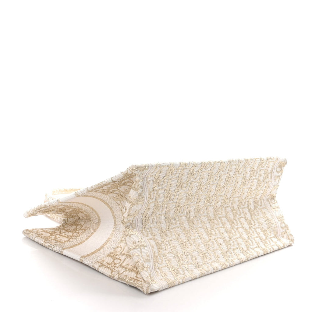 Oblique Medium Book Tote Gold Multicolor