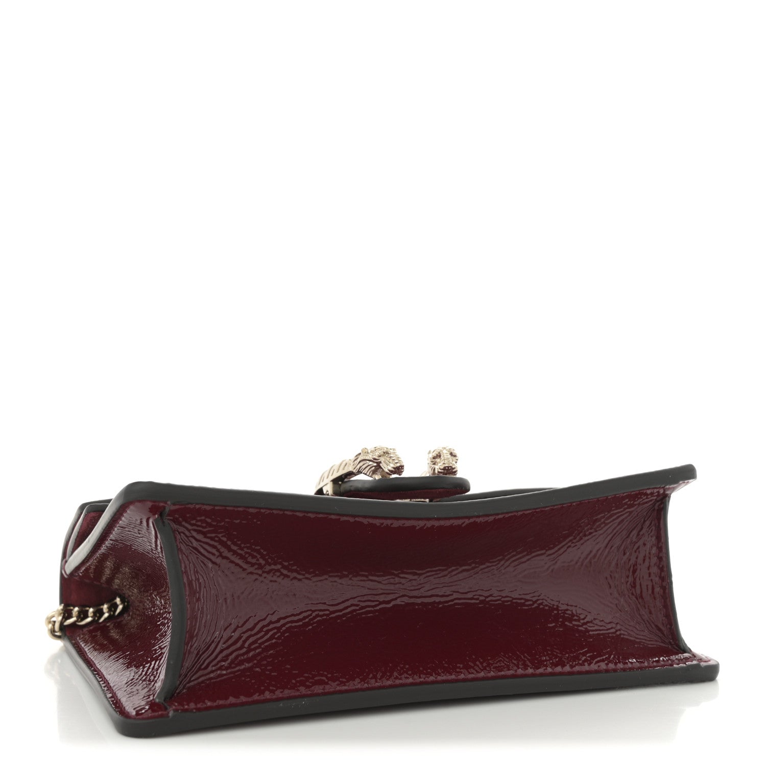 Crinkled Patent Super Mini Dionysus Shoulder Bag Rosso Ancora Red