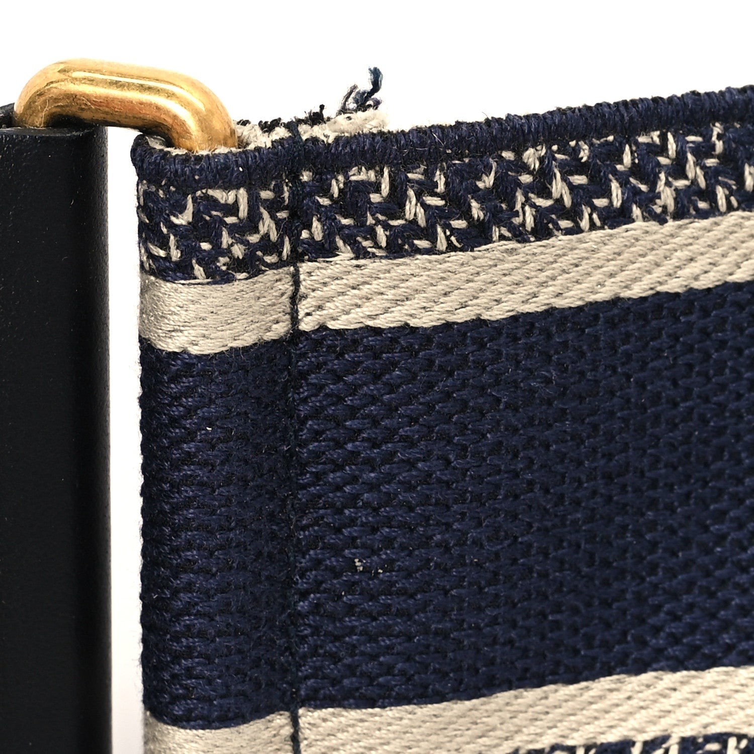 Canvas Embroidered Shoulder Strap Blue