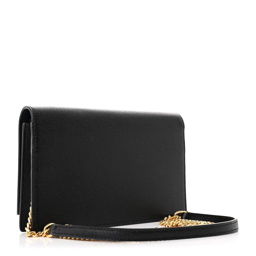 Grain De Poudre Classic Monogram Kate Tassel Chain Wallet Black