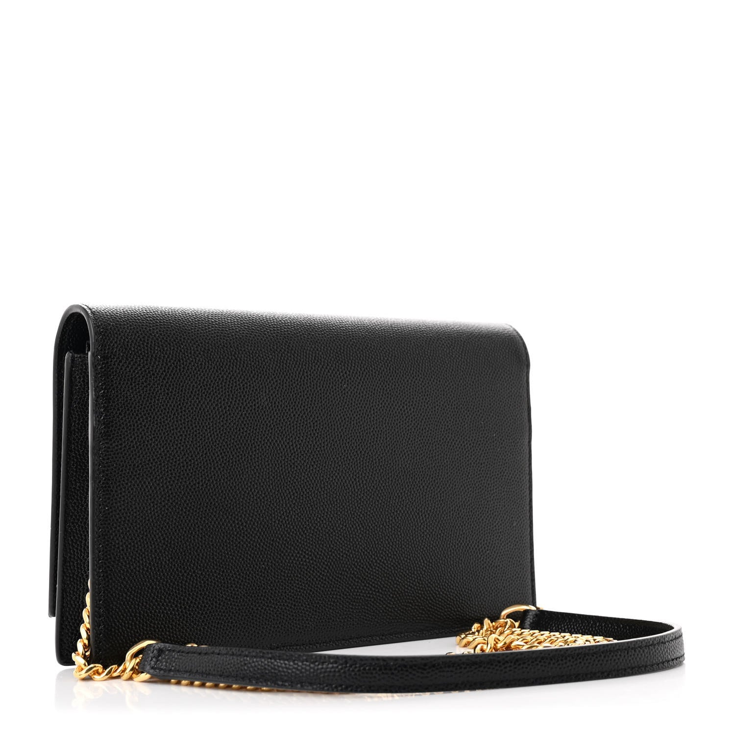 Grain De Poudre Classic Monogram Kate Tassel Chain Wallet Black
