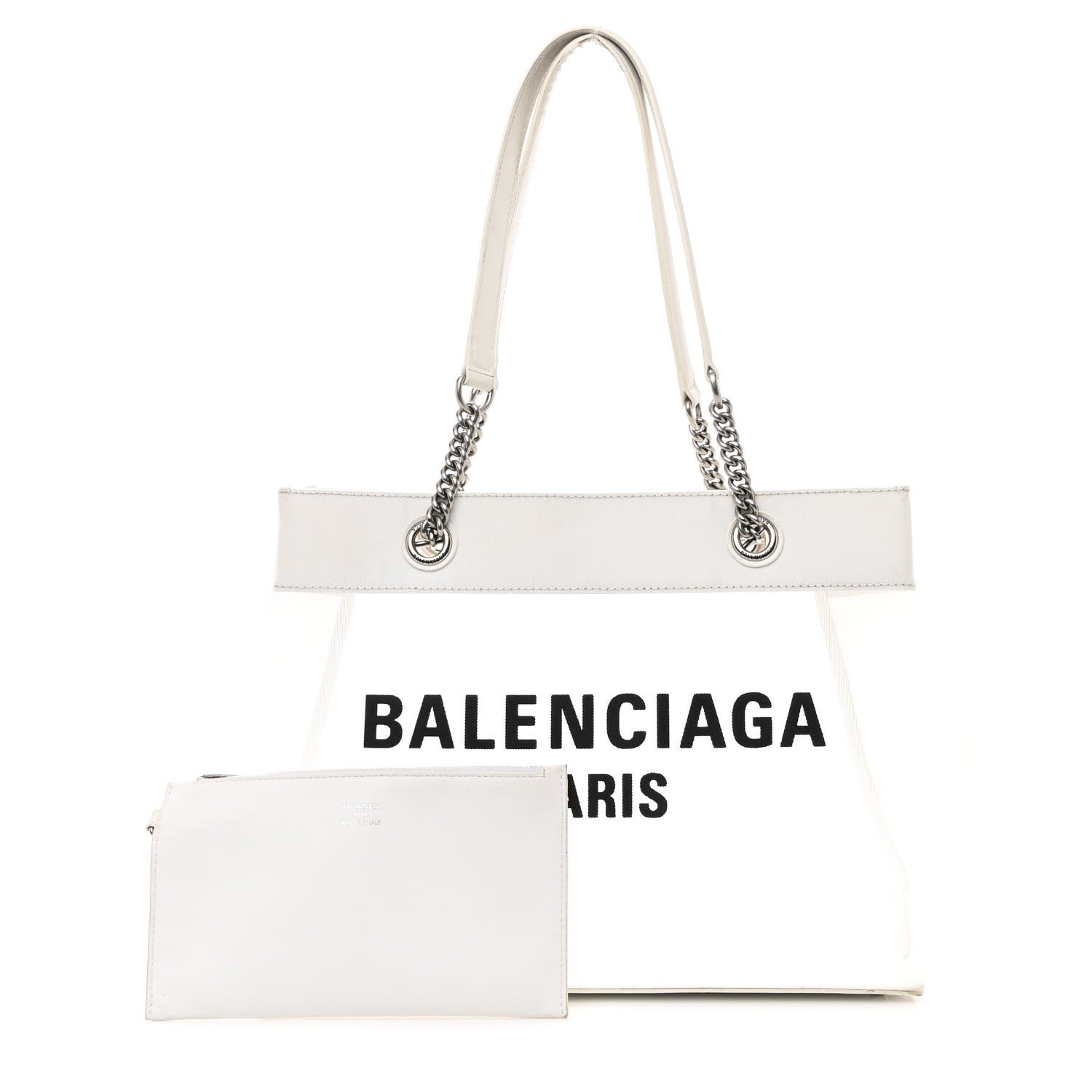 Mesh Large Duty Free Tote White