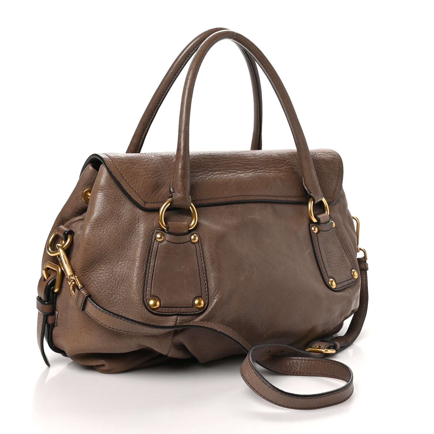 Cervo Antik Buckle Foldover Pushlock Satchel Pietra