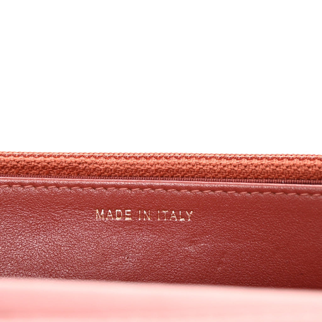 Calfskin Quilted Boy Wallet On Chain WOC Red