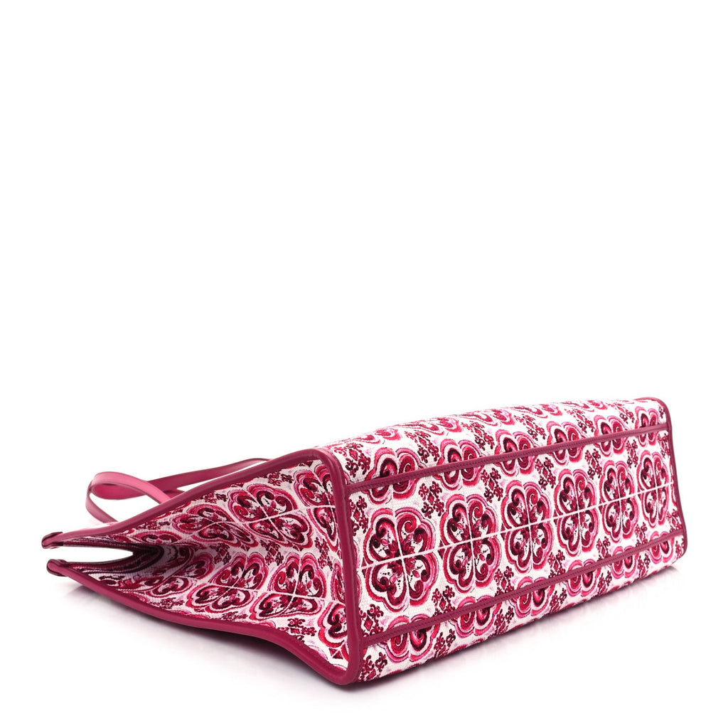 Canvas Large Shopper Tote Fucsia Multicolor