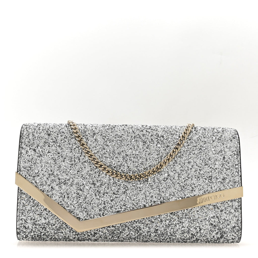 Glitter Emmie Clutch Silver