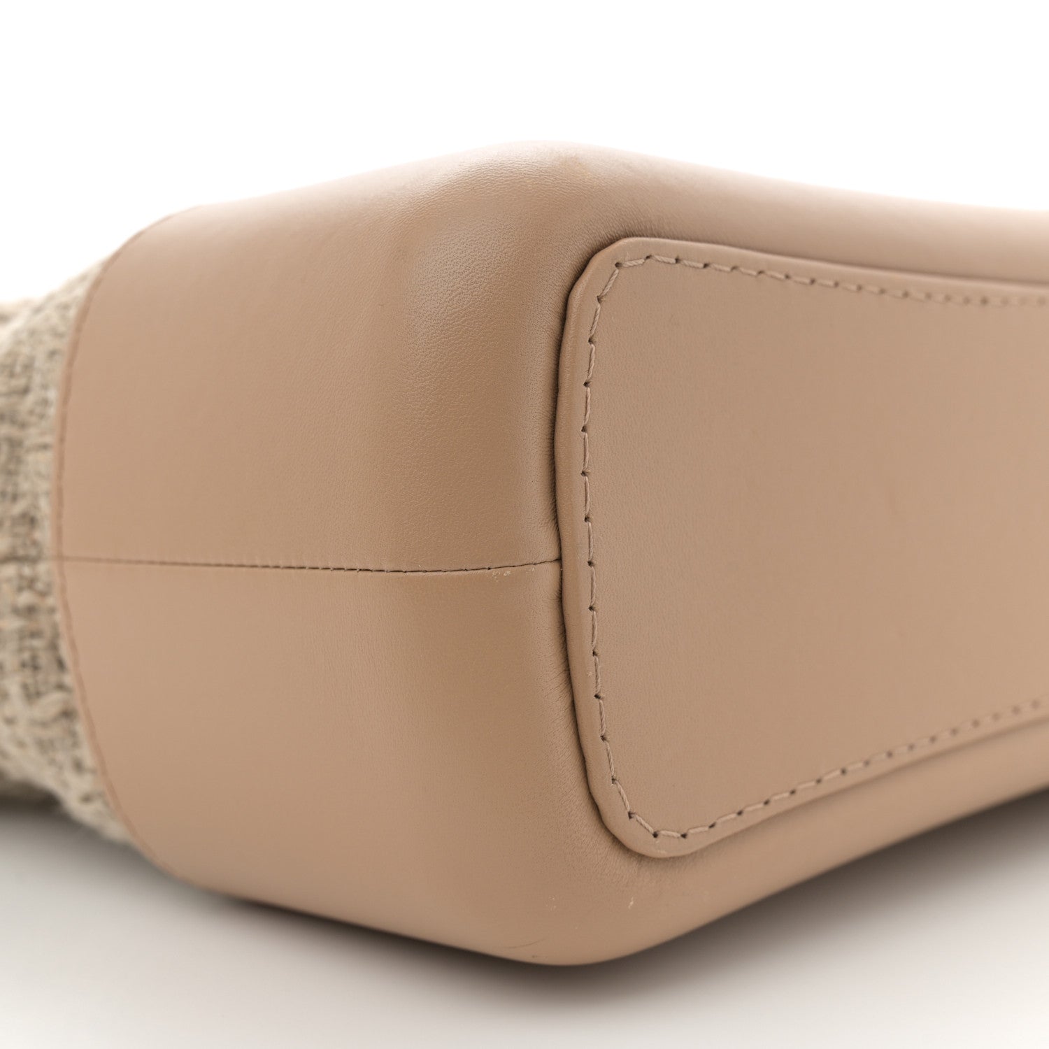 Tweed Calfskin Quilted Medium Gabrielle Hobo Beige