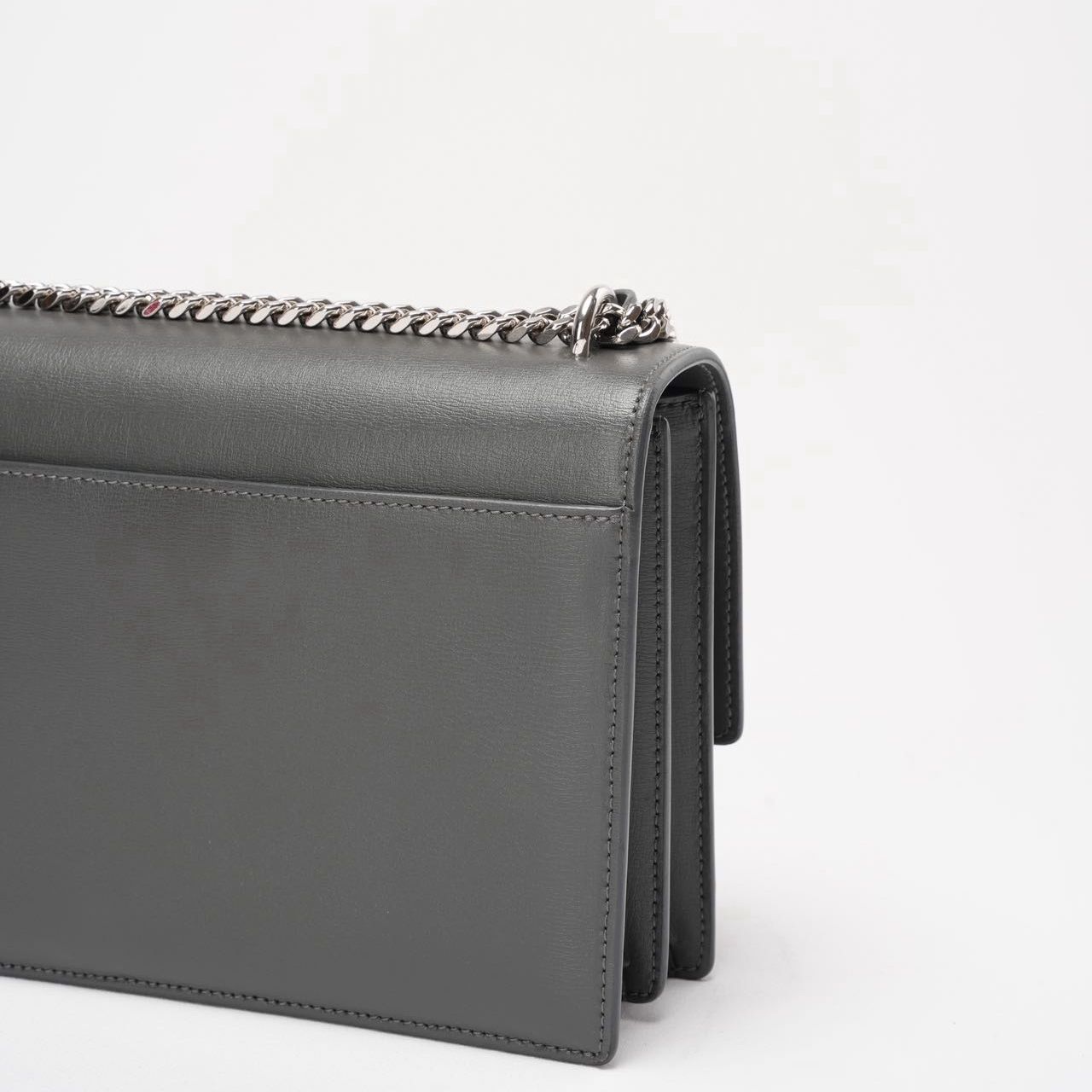Saint Laurent Grey Calfskin Medium Monogram Sunset