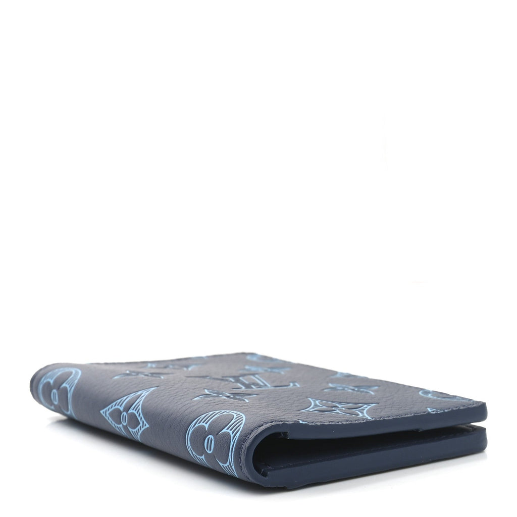 Calfskin Monogram Shadow Pocket Organizer Blue
