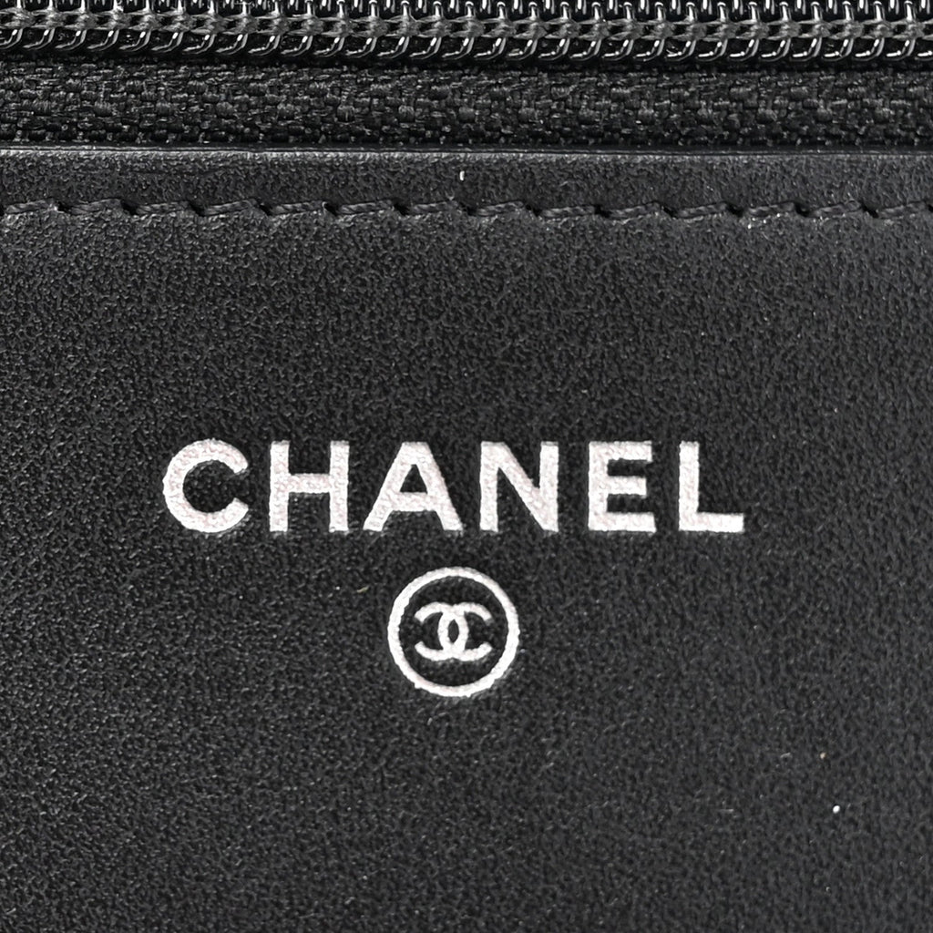 Aged Calfskin Chevron Quilted Reissue Wallet On Chain WOC So Black