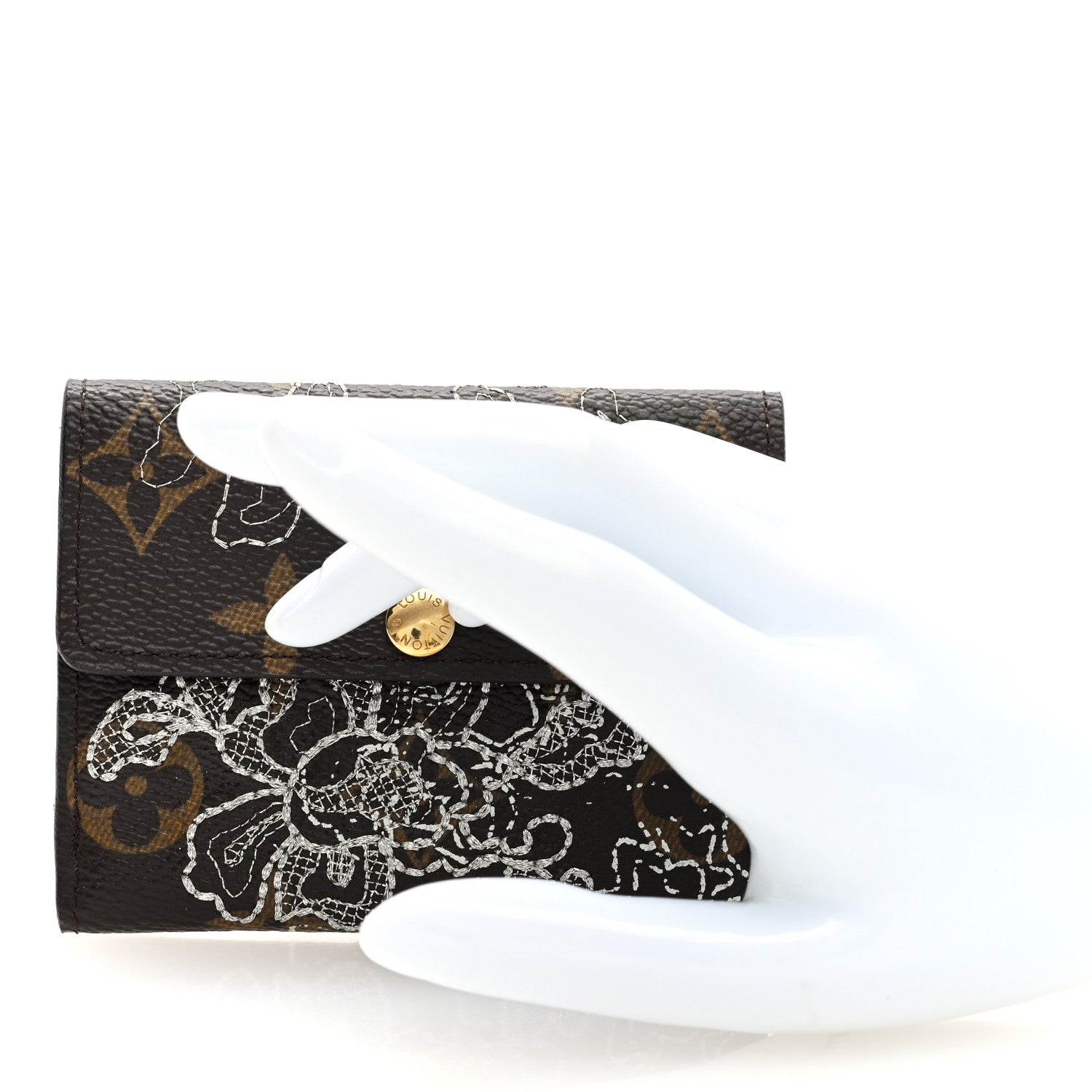 Monogram Dentelle Elise Wallet Silver