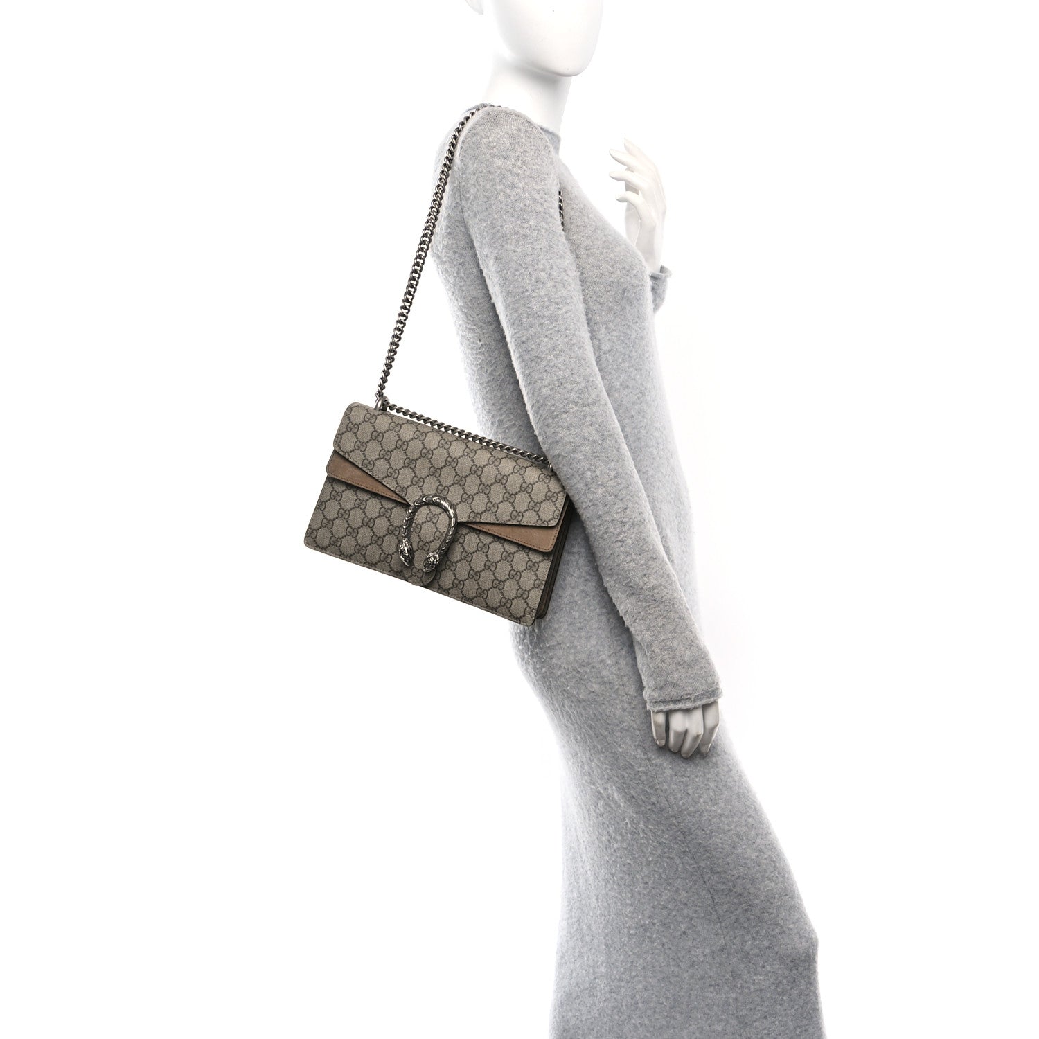 GG Supreme Monogram Small Dionysus Shoulder Bag Taupe