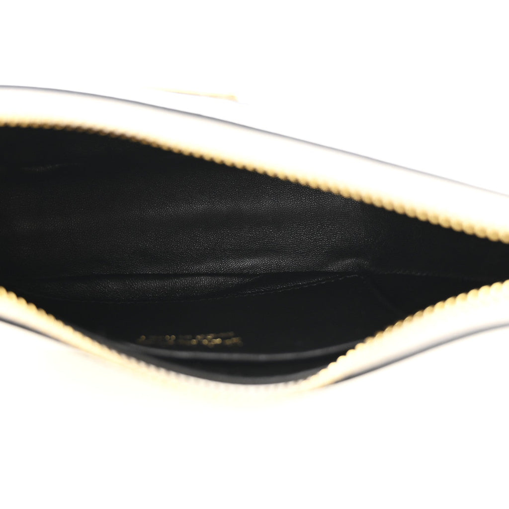 Soft Calfskin Mini Arque Shoulder Bag White