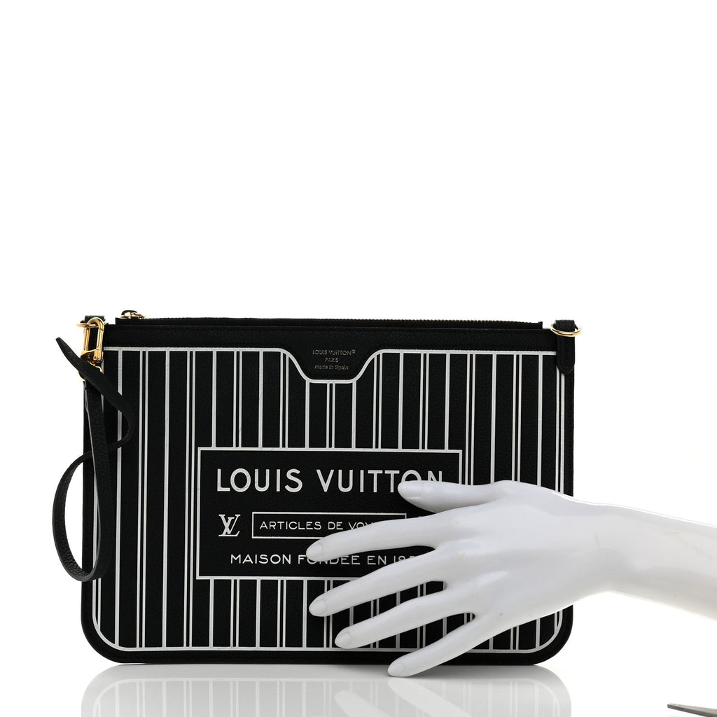 Calfskin Neverfull Inside Out MM Pochette Black