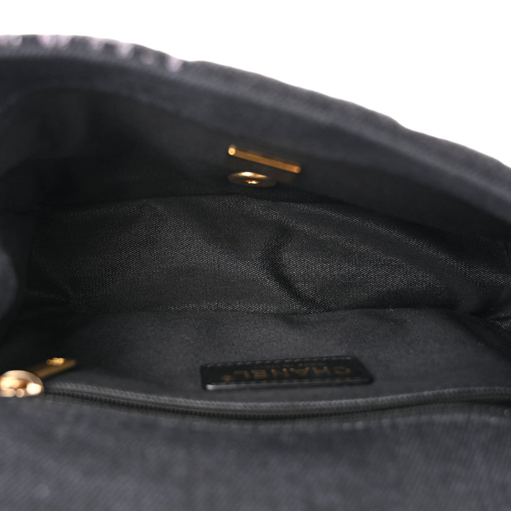 Denim Quilted Denim Mood Mini Rectangular Flap Black Multicolor