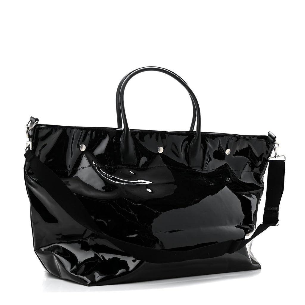 Patent Calfskin Rive Gauche Maxi Tote Black