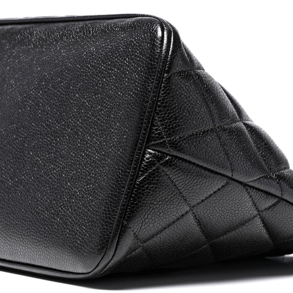 Caviar Quilted Medallion Tote Black