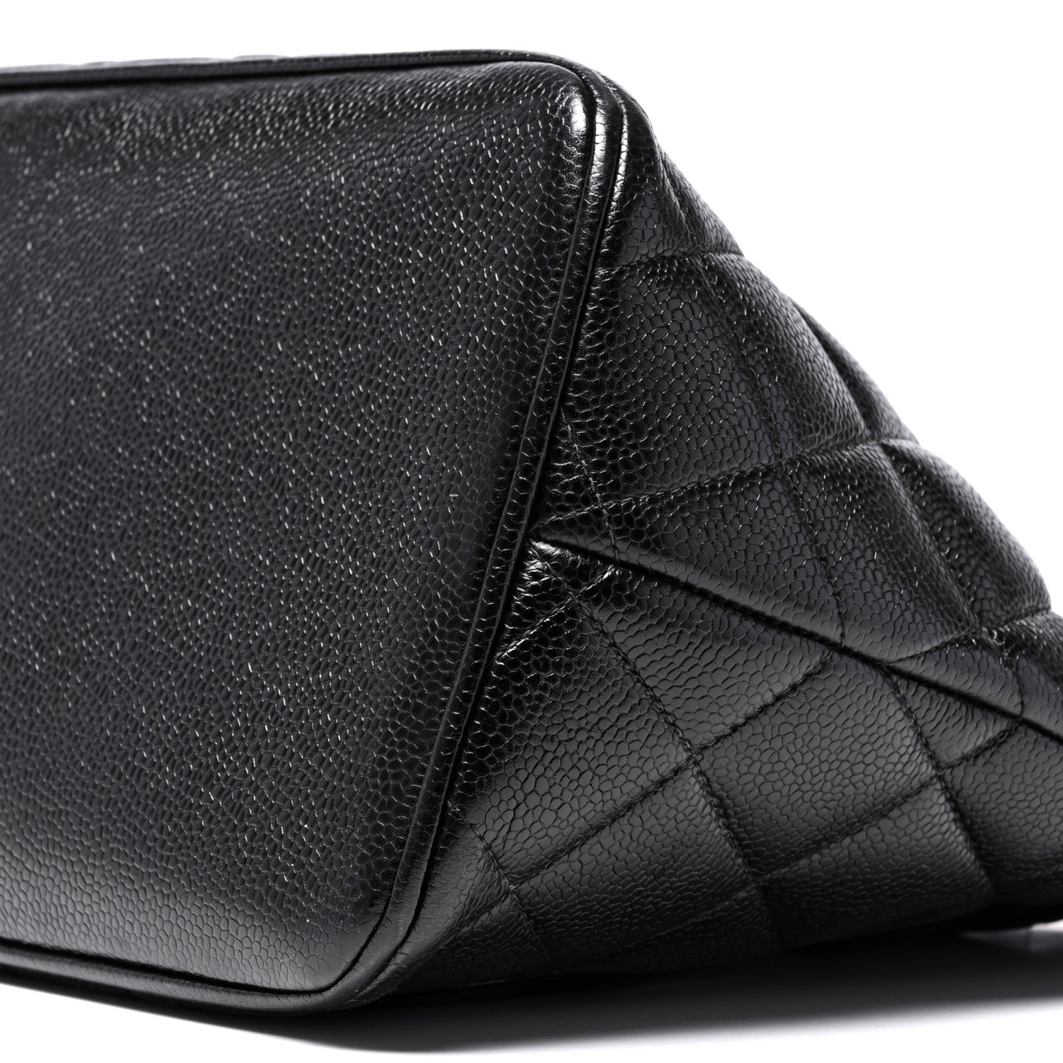 Caviar Quilted Medallion Tote Black