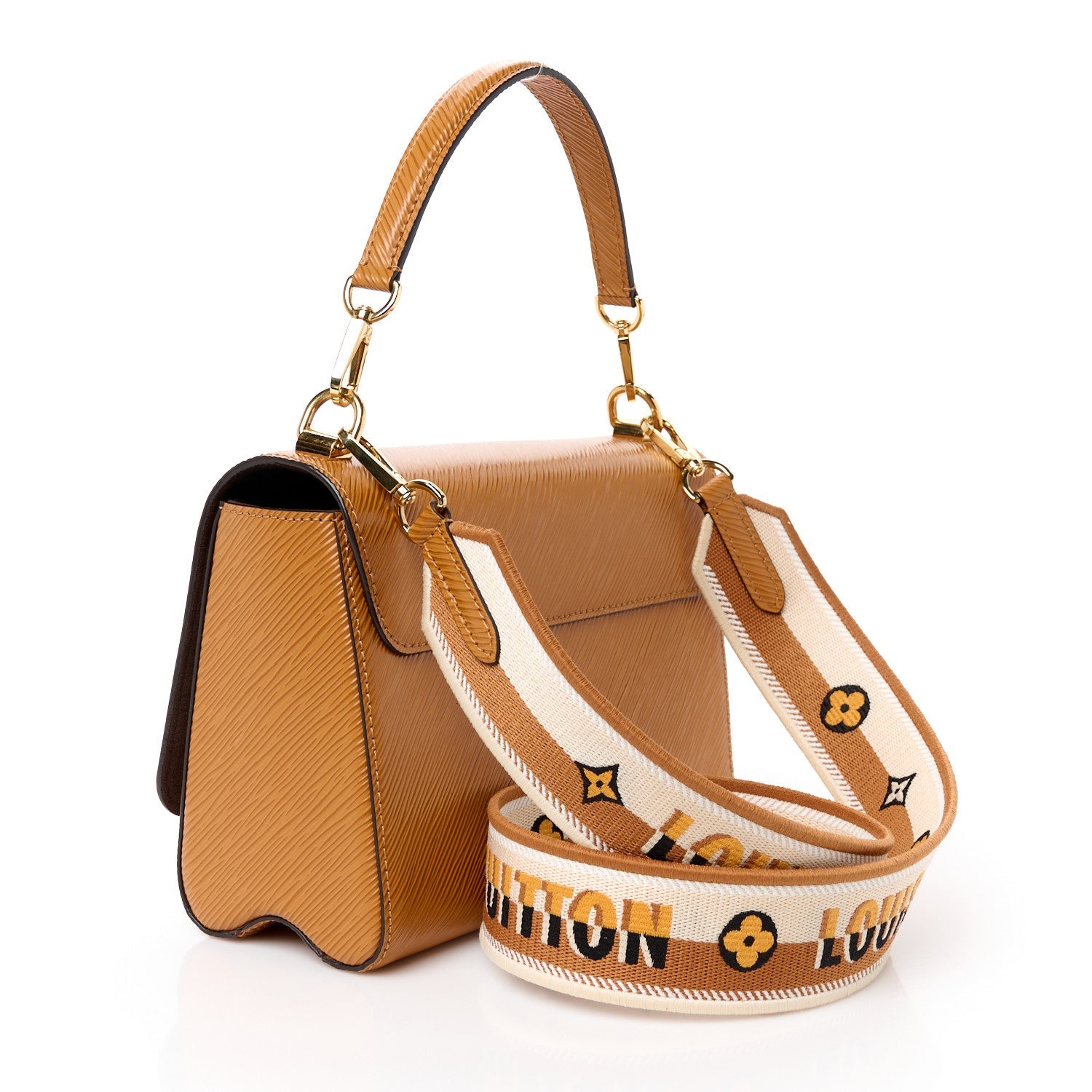 Epi Twist Shoulder Bag MM Gold Honey