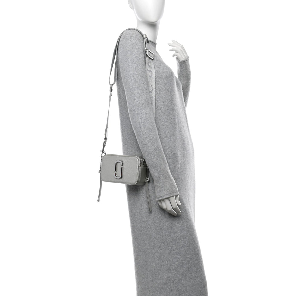 Saffiano Small Snapshot Camera Bag Silver
