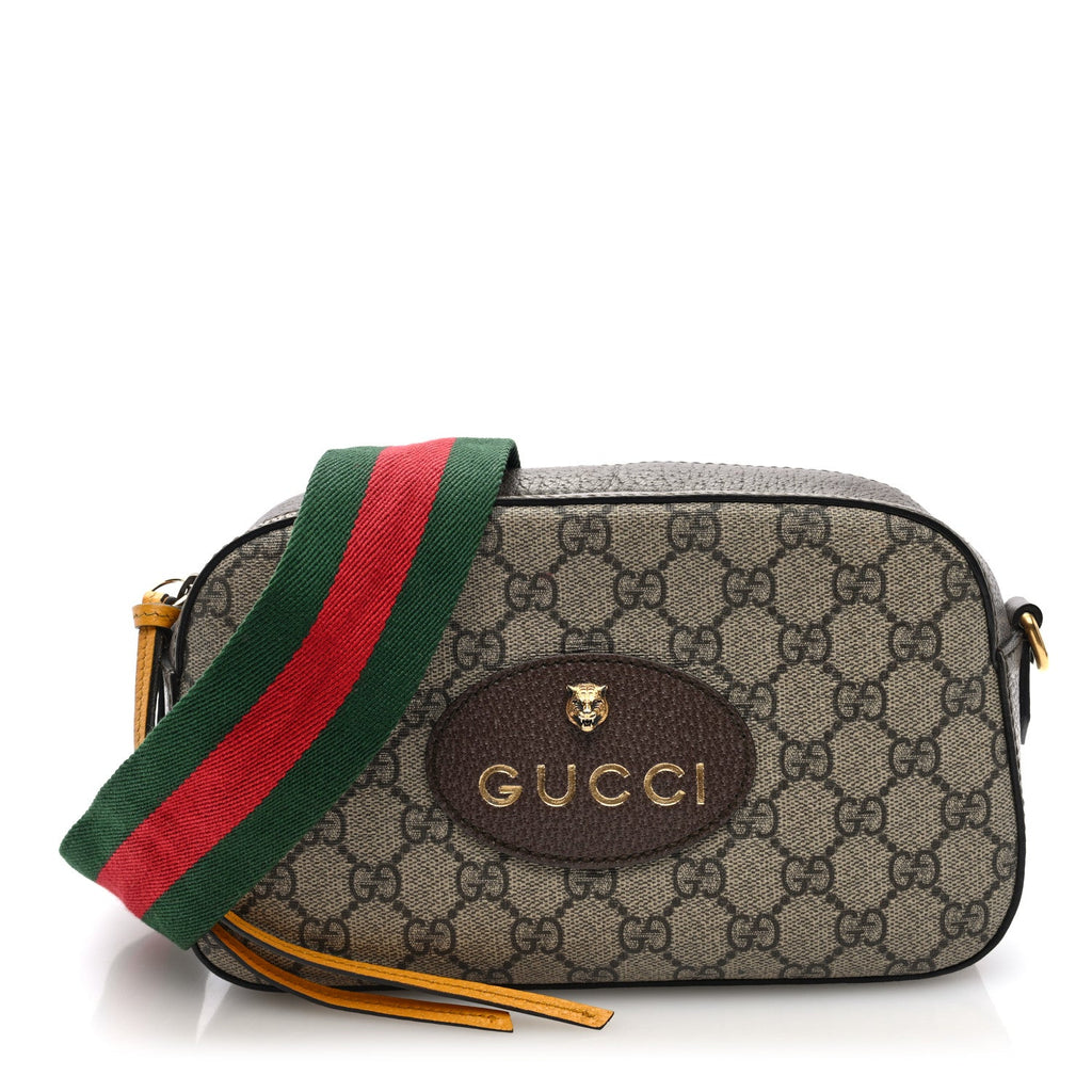 GG Supreme Monogram Web Neo Vintage Shoulder Bag Beige New Acero Crop