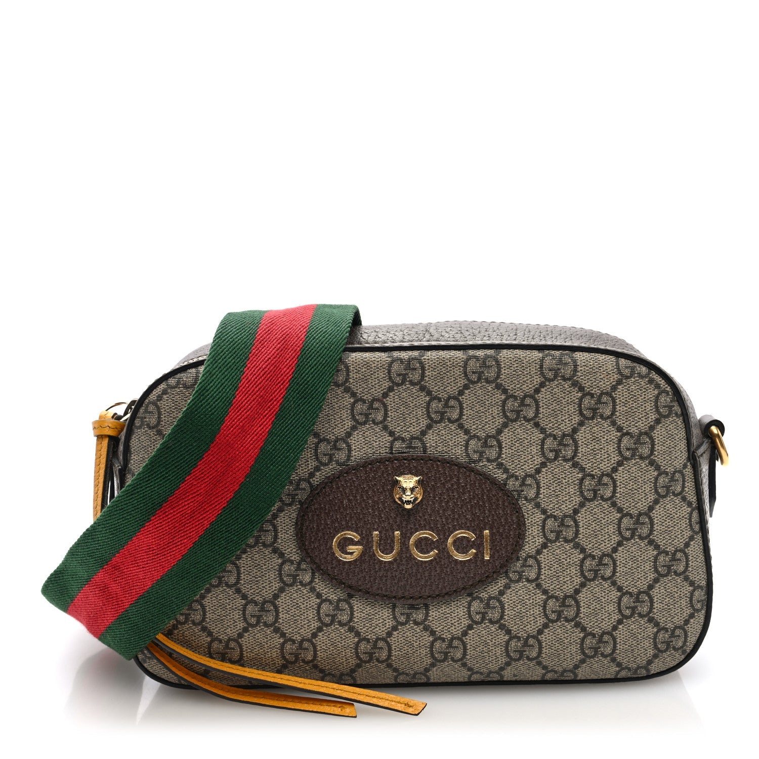 GG Supreme Monogram Web Neo Vintage Shoulder Bag Beige New Acero Crop
