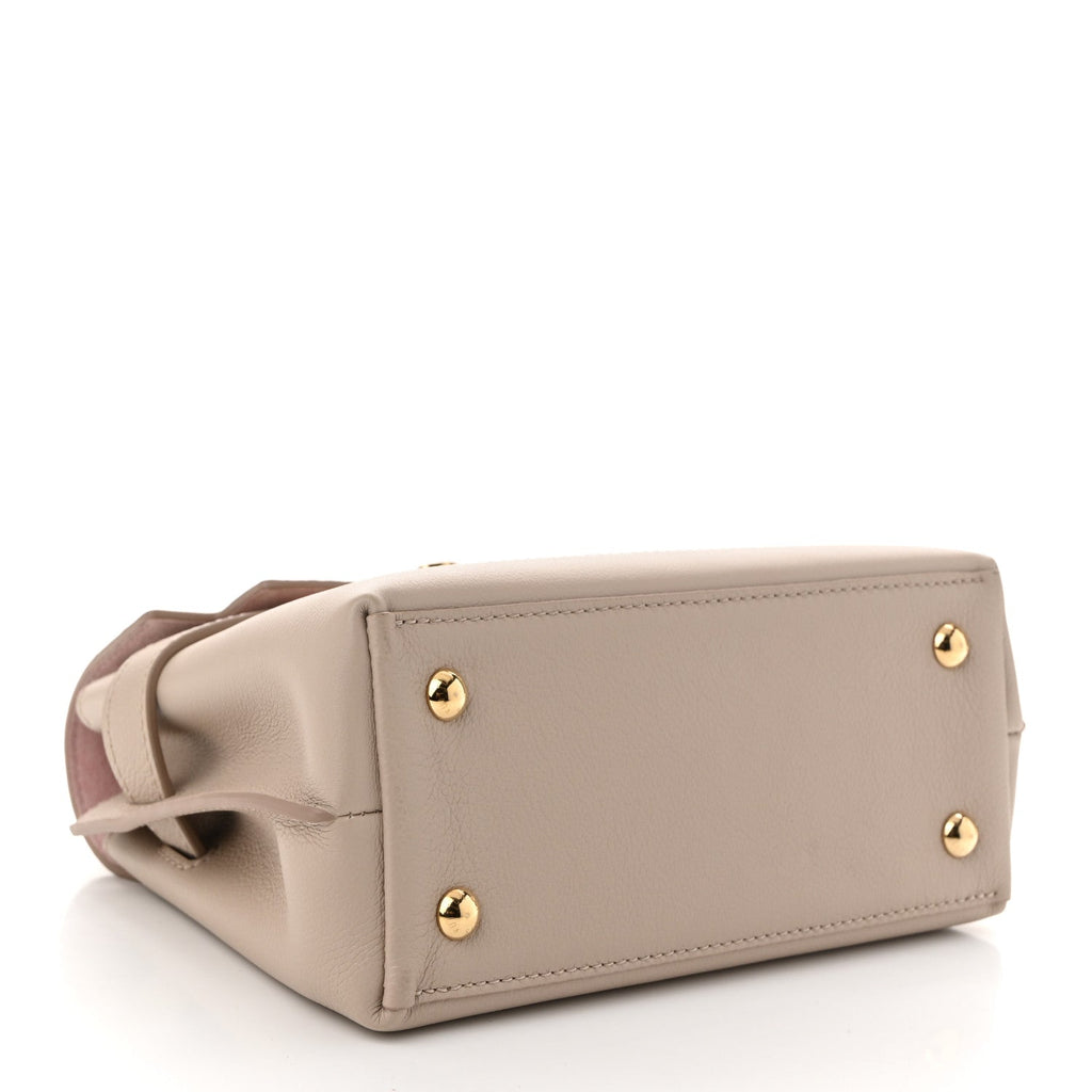 Soft Calfskin Mini Lockme Ever Greige