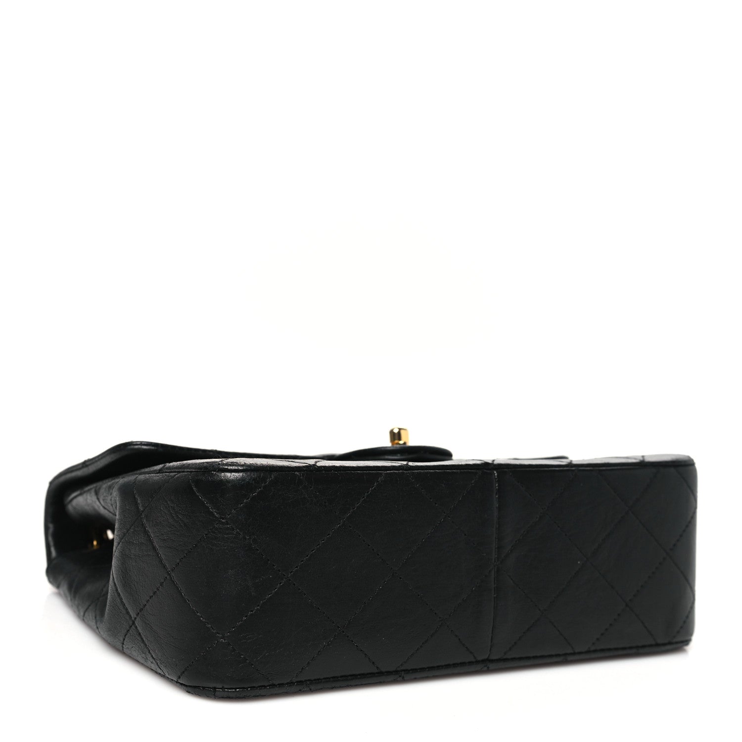 Lambskin Quilted Mini Square Flap Bag Black