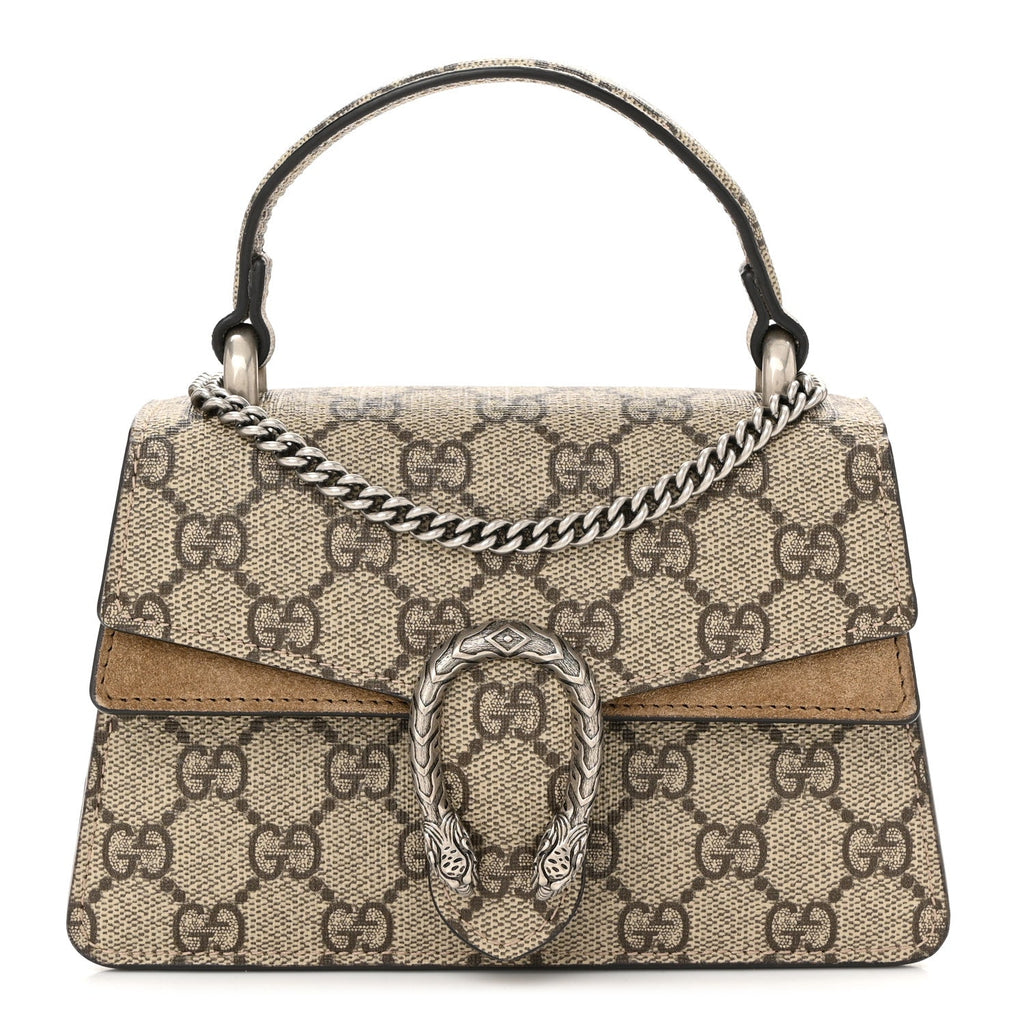 GG Supreme Monogram Mini Dionysus Top Handle Bag Taupe