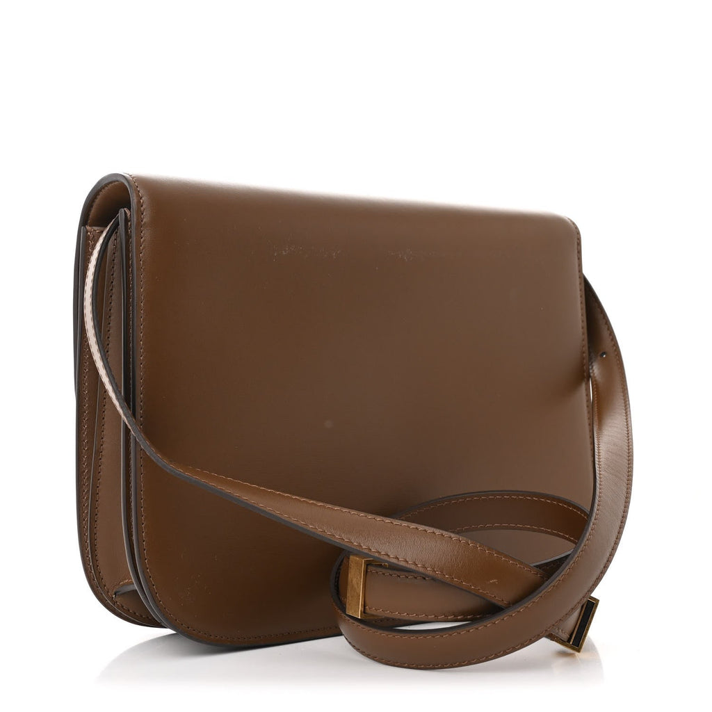 Liege Calfskin Medium Classic Box Flap Bag Camel
