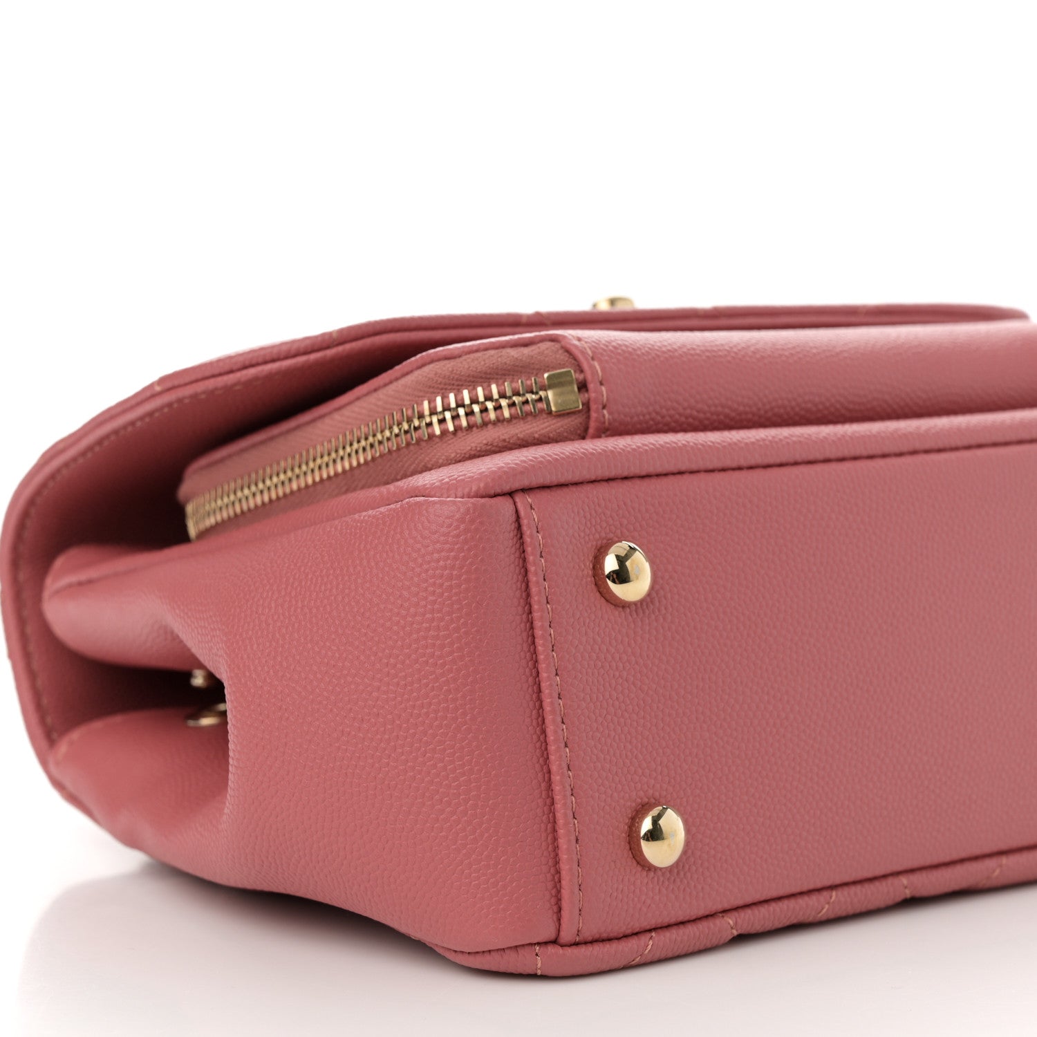 Caviar Quilted Small Business Affinity Flap Dark Pink