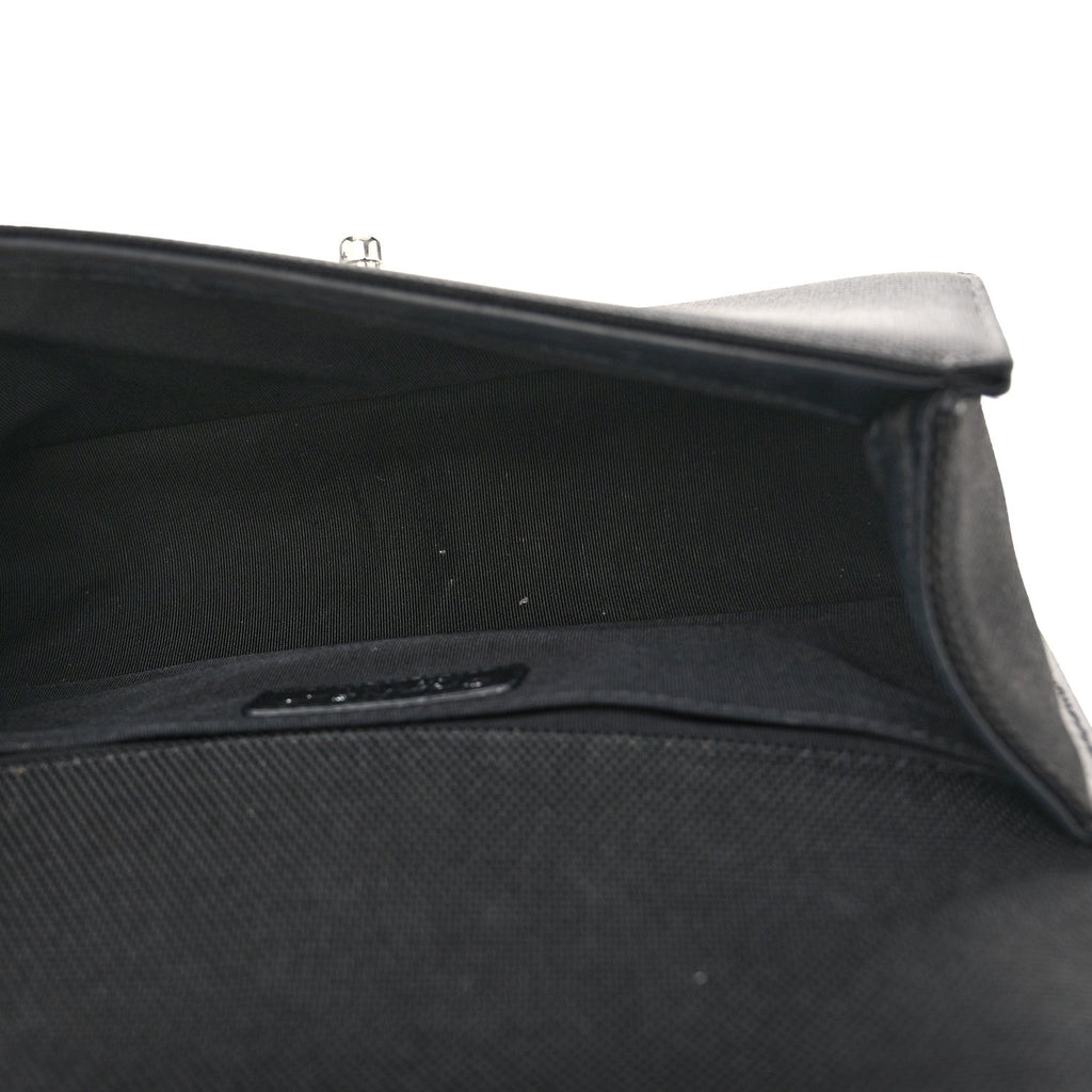 Canvas Quilted Medium Fluo Boy Flap Black