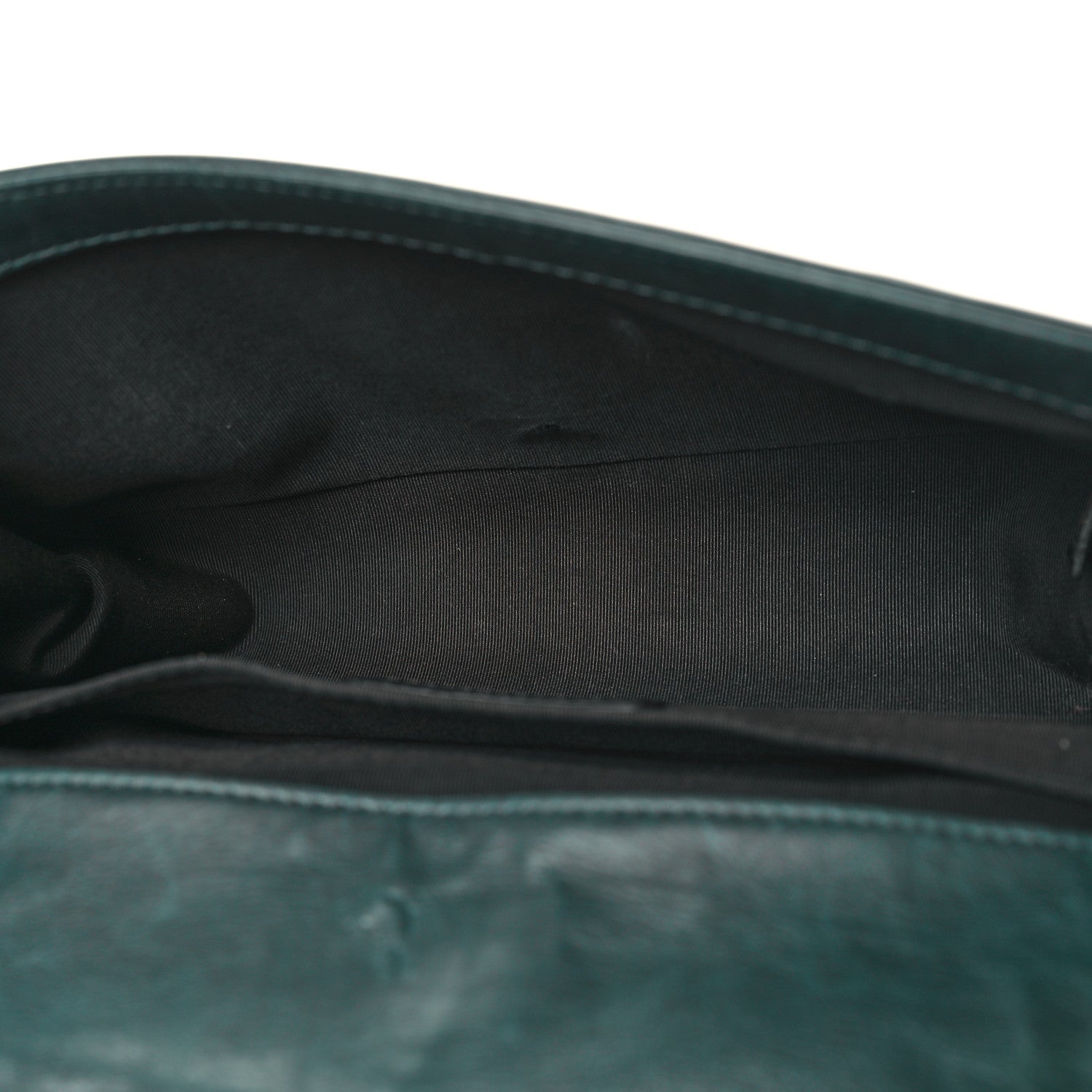Calfskin Double Stitch Medium Boy Flap Green