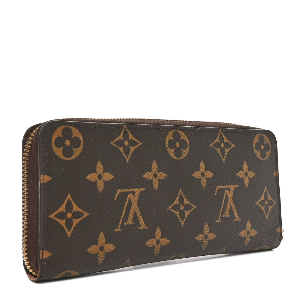 Monogram Clemence Wallet Rose Ballerine